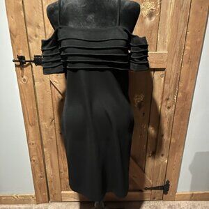 Hugo Buscati Black Off the Shoulder Dress